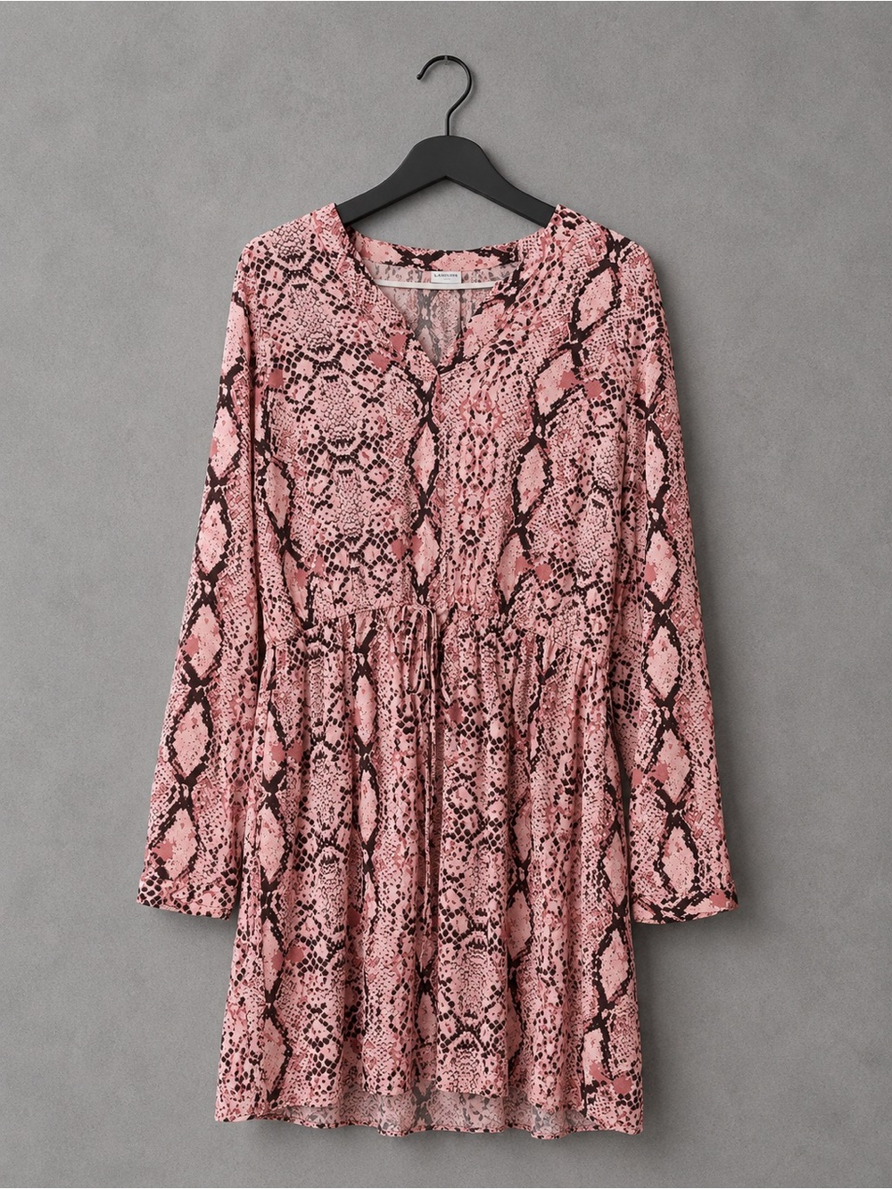 Lascana Pink Snake Print Babydoll Dress Size 10 Boho Mini